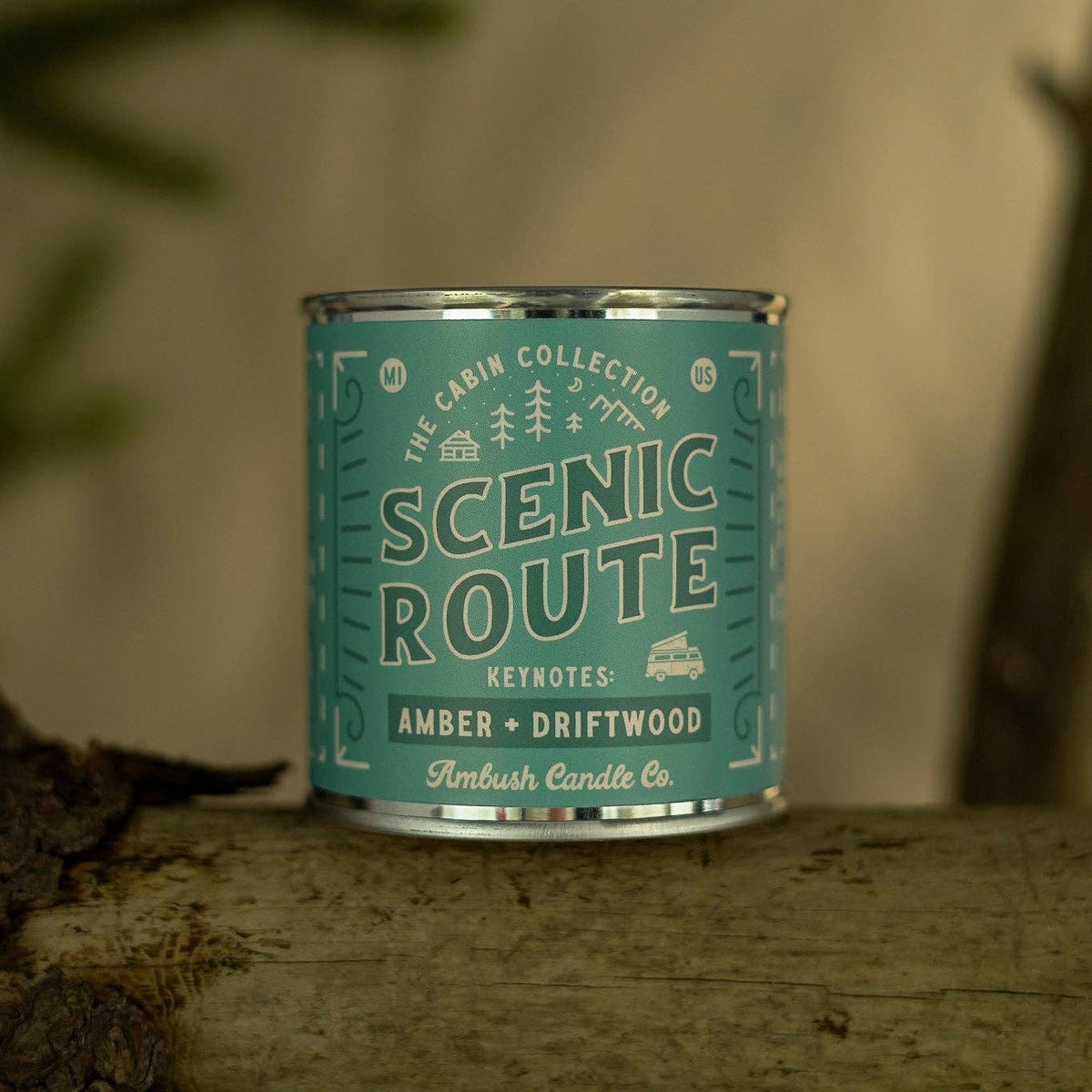 Scenic Route | Amber + Driftwood Soy Candle