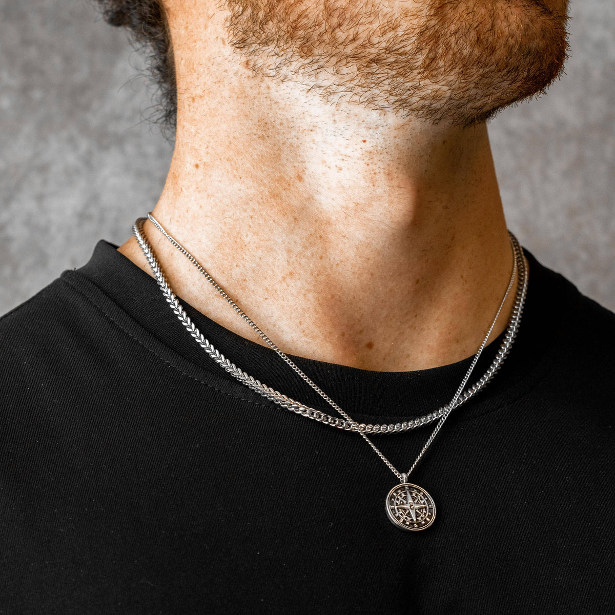 Compass Pendant & Chain