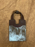 Leather Boot Wallet With Snap Strap: Real cowhide (pattern and color may vary)