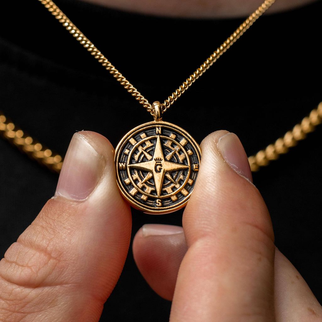 Compass Pendant & Chain