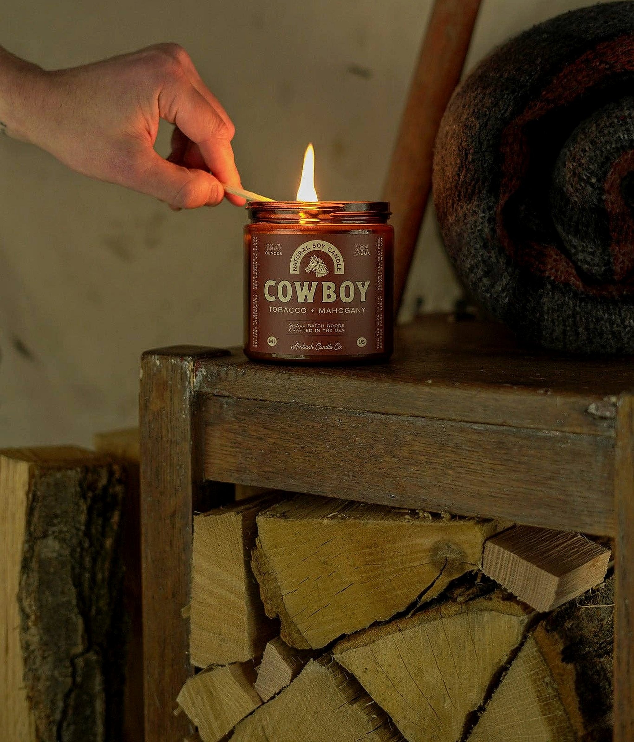 Ambush Candle Co Cowboy candle
