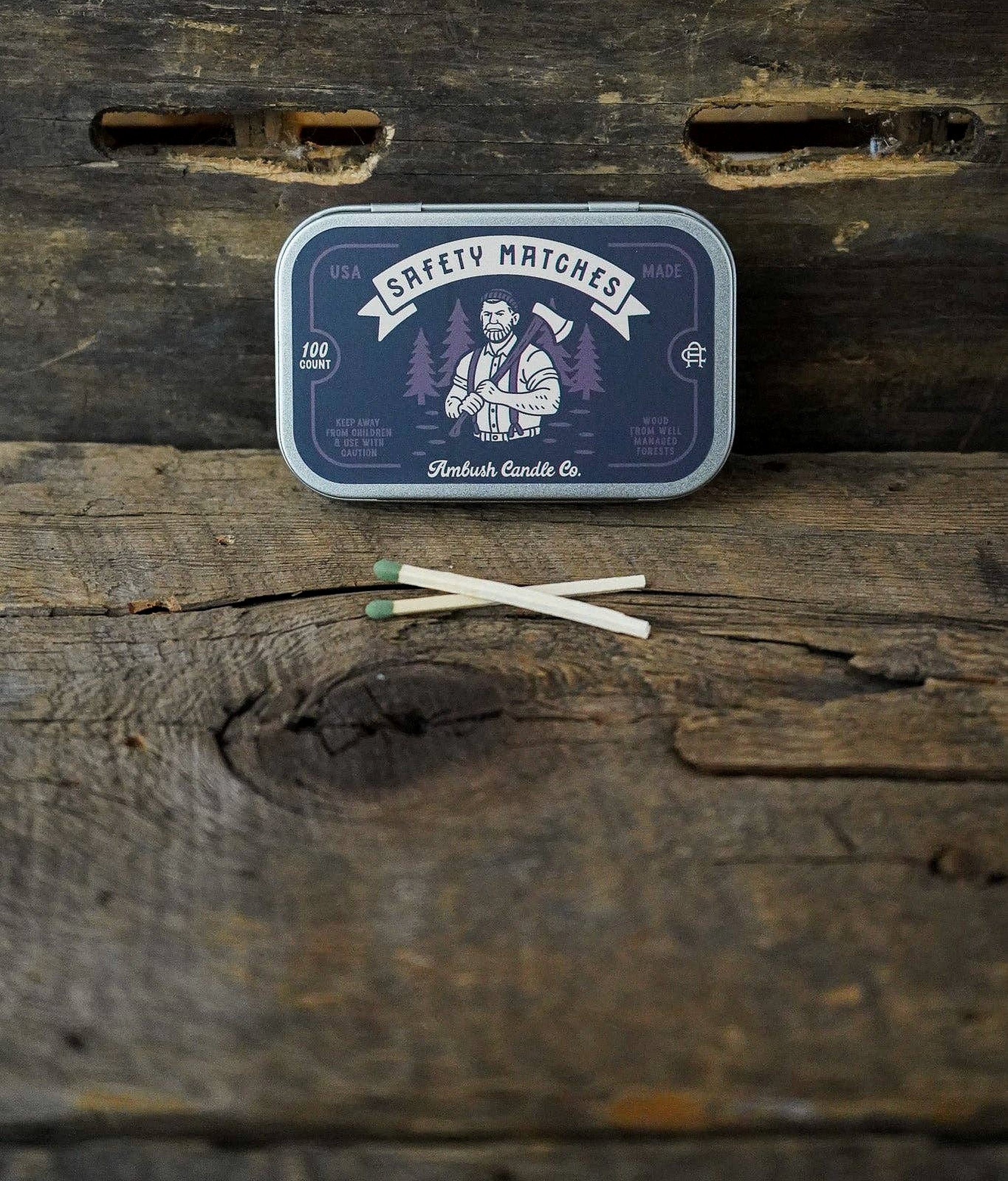 Ambush Candle Co Homestead matches